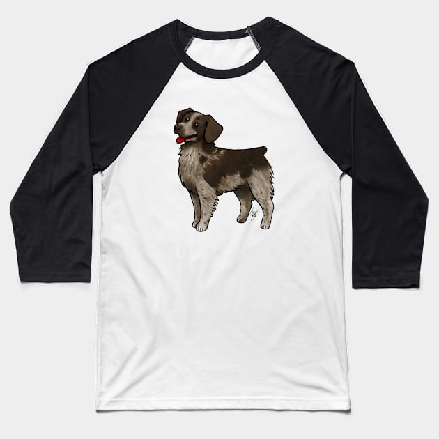 Dog - Brittany - Liver Roan Baseball T-Shirt by Jen's Dogs Custom Gifts and Designs